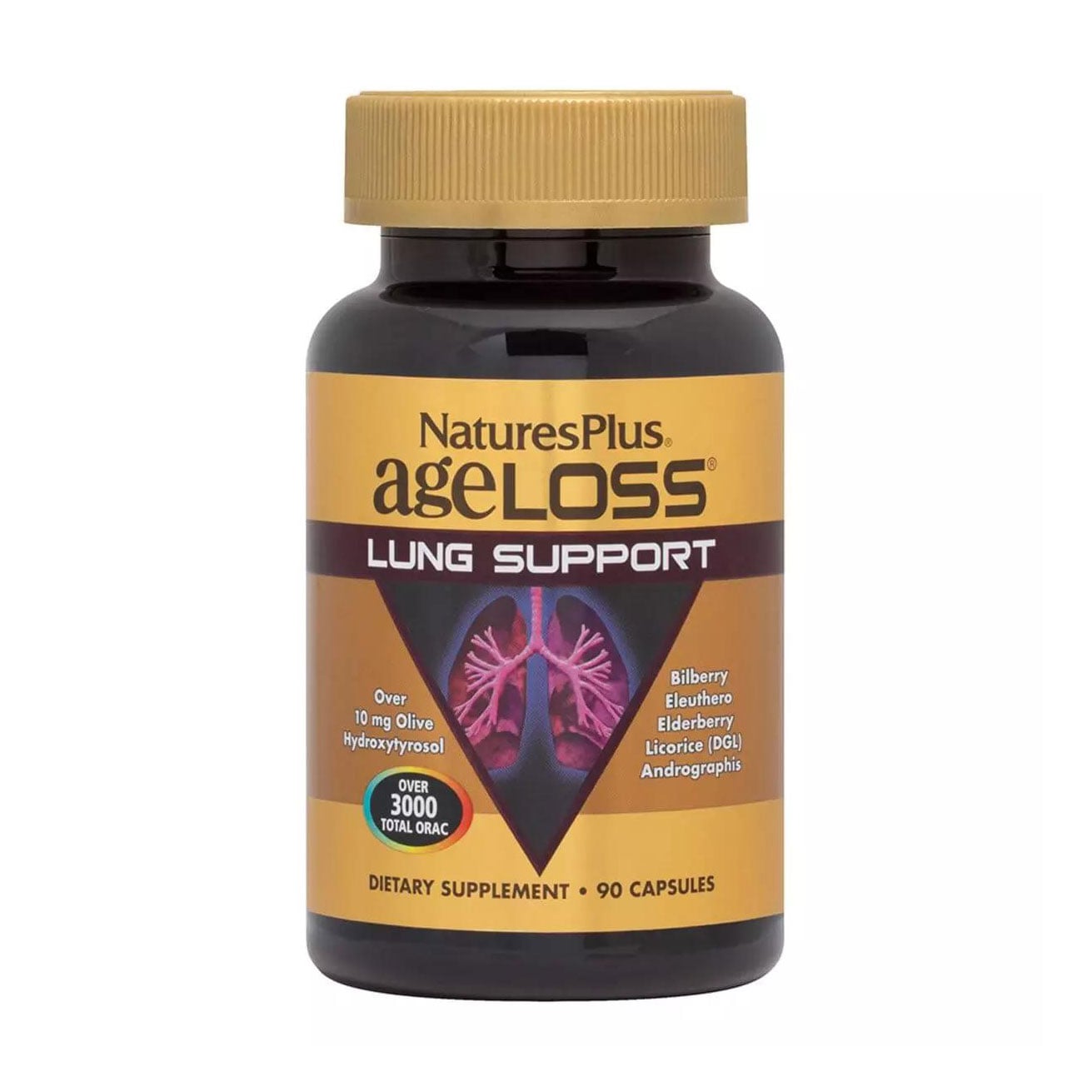 Комплекс для підтримки легенів NaturesPlus AgeLoss Lung Support, 90 капсул